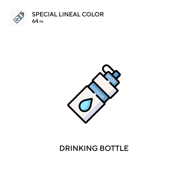 Drinking Bottle Special Lineal Color Icon Drinking Bottle Icons Your — Stock Vector