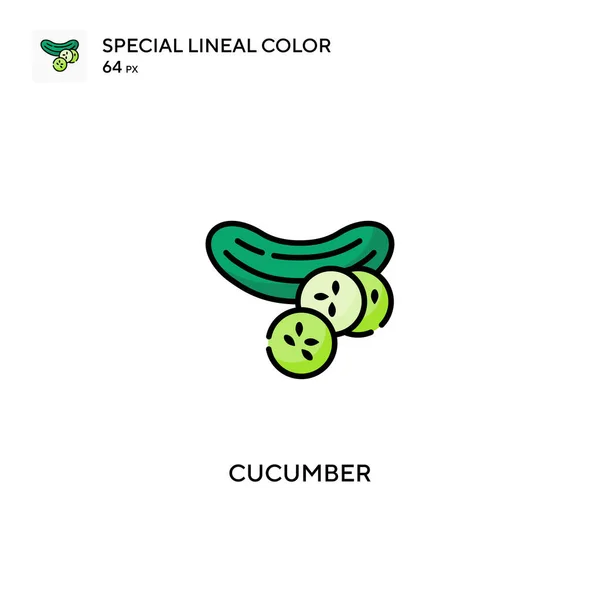 Pepino Iconos Color Lineal Especial Iconos Pepino Para Proyecto Empresarial — Archivo Imágenes Vectoriales