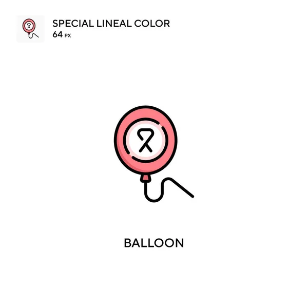 Globo Iconos Colores Lineales Especiales Iconos Globos Para Proyecto Empresarial — Vector de stock