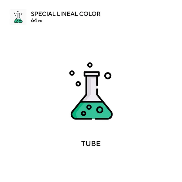 Tube Special Lineal Color Icon Tube Iconen Voor Business Project — Stockvector