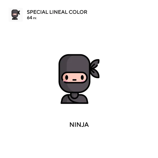 Ninja Iconos Especiales Color Lineal Ninja Para Proyecto Negocio — Vector de stock