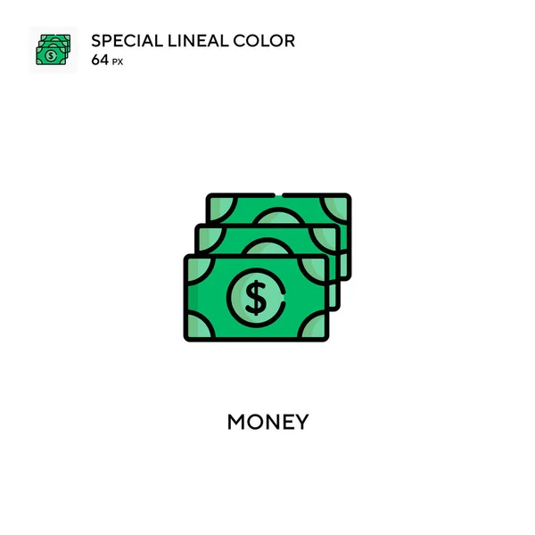 Para Özel Satır Renk Simgesi Projeniz Için Para Simgeleri — Stok Vektör