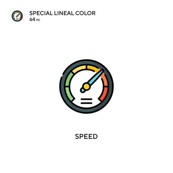 Speed Spezielle Lineare Farbsymbole Speed Symbole Für Ihr Geschäftsprojekt — Stockvektor