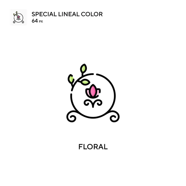 Floral Special Lineal Color Icon Floral Icons Your Business Project — Stock Vector