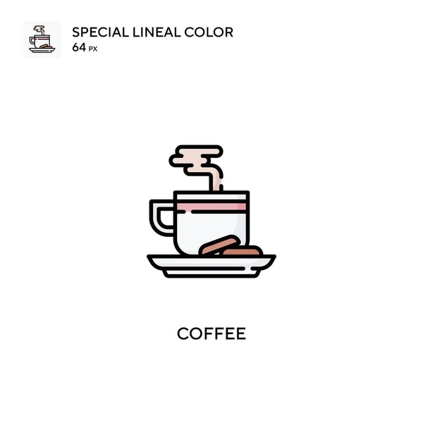 Coffee Special Lineal Color Icon Coffee Icons Your Business Project — Stock Vector