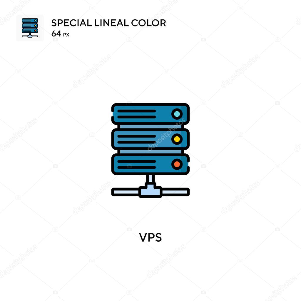 Vps Special lineal color icon.Vps icons for your business project