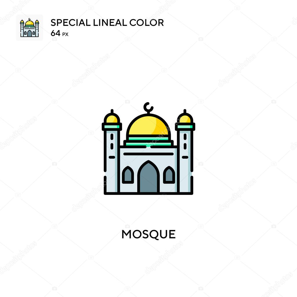 Mosque Special lineal color icon.Mosque icons for your business project