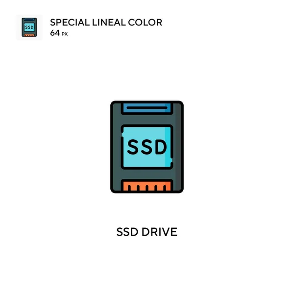 Ssd Drive Спеціальна Піктограма Лінійного Кольору Ssd Піктограми Приводу Вашого — стоковий вектор