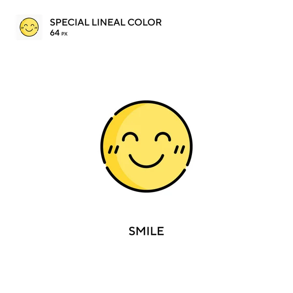 Smile Special Піктограма Лінійного Кольору Піктограми Smile Вашого Бізнес Проекту — стоковий вектор