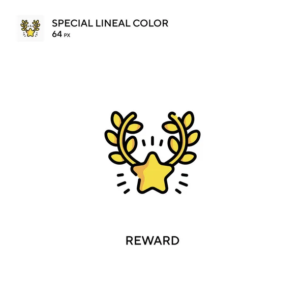 Recompensa Iconos Especiales Color Lineal Recompensa Los Iconos Para Proyecto — Vector de stock