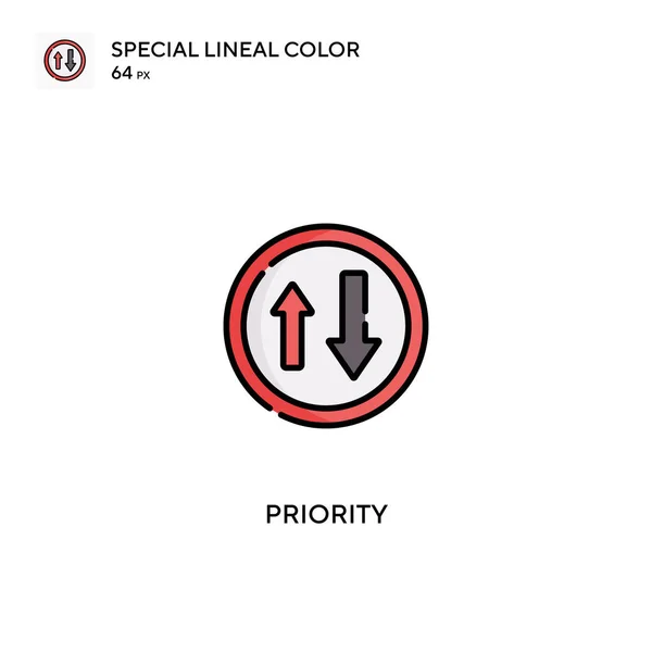 Prioridade Ícones Cores Lineares Especiais Icon Priority Para Seu Projeto —  Vetores de Stock