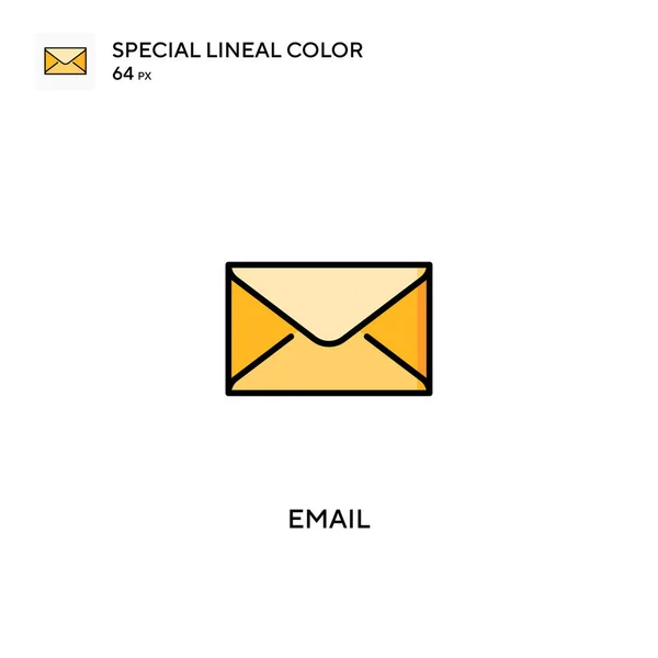Email Special Lineal Color Icon Email Iconen Voor Bedrijf Project — Stockvector