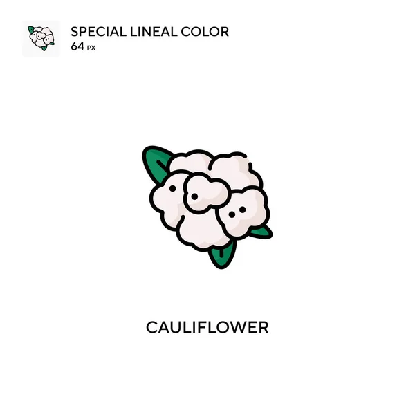 Coliflor Icono Color Lineal Especial Iconos Coliflor Para Proyecto Empresarial — Vector de stock