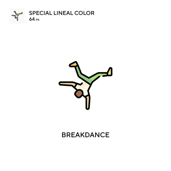 Breakdance Specjalna Ikona Koloru Linii Ikony Breakdance Dla Twojego Projektu — Wektor stockowy