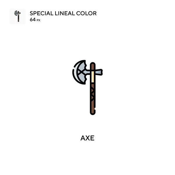 Axe Special Lineal Color Icon Axe Icons Your Business Project — 스톡 벡터