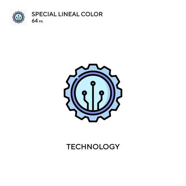 Технология Специальный Цвет Иконки Технологии Иконки Вашего Бизнес Проекта — стоковый вектор
