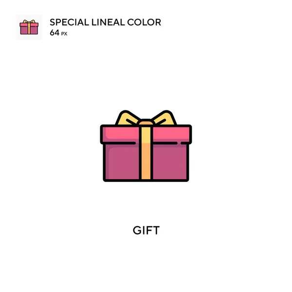 Gift Special Lineal Color Icon Gift Icons Your Business Project — Stock Vector