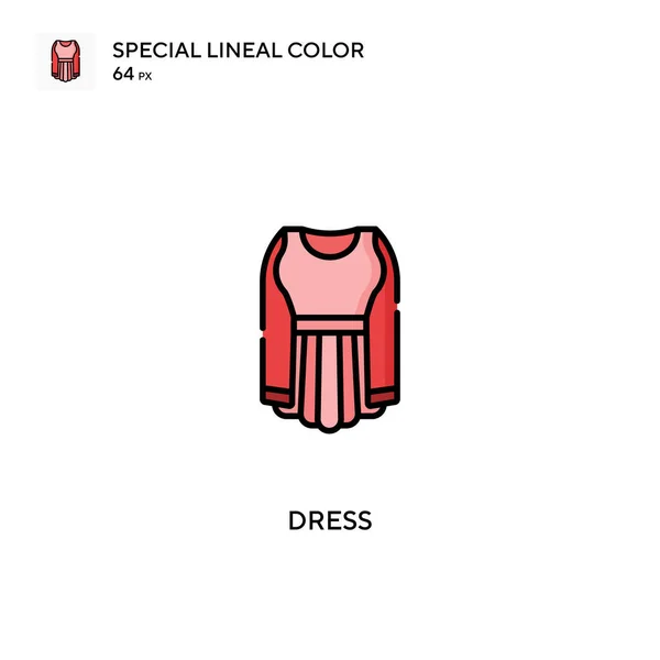 Vestido Cor Linear Especial Icon Dress Ícones Para Seu Projeto — Vetor de Stock