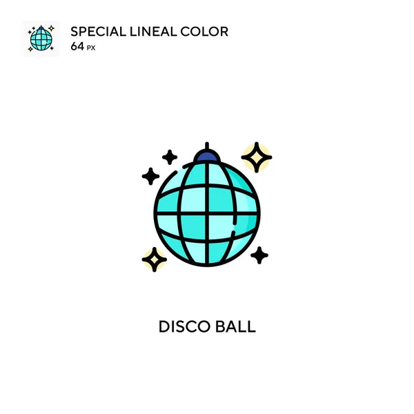 Disco Ball Special Lineáris Színikon Disco Ball Ikonok Üzleti Projektjéhez — Stock Vector