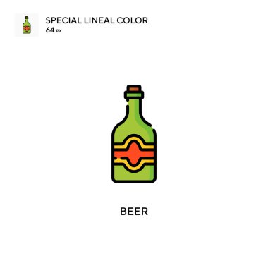 Bira soecial lineal renk vektör simgesi. Web mobil UI ögesi için resimleme sembolü tasarım şablonu.
