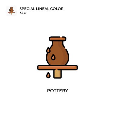 Pottery soecial lineal renk vektörü ikonu. Web mobil UI ögesi için resimleme sembolü tasarım şablonu.