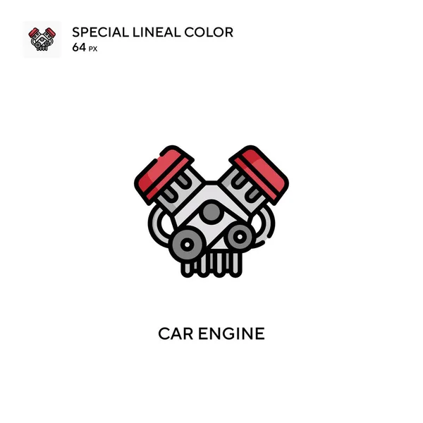 Car Engine Soecial Lineal Color Vector Icon Illustration Symbol Design — Stock Vector