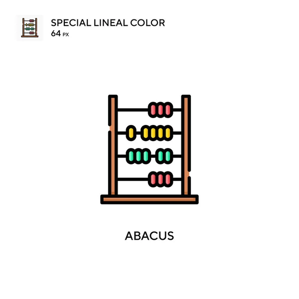 Abacus Soecial Linjal Färg Vektor Ikon Illustration Symbol Design Mall — Stock vektor