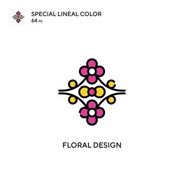 Virágos Design Soecial Lineáris Szín Vektor Ikon Illusztráció Szimbólum Design — Stock Vector