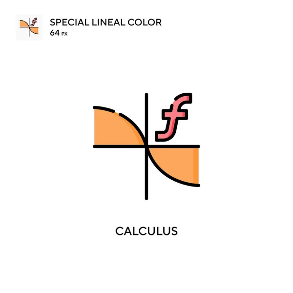 Calcolo Soecial Icona Vettoriale Colore Lineare Modello Disegno Simbolo Illustrazione — Vettoriale Stock