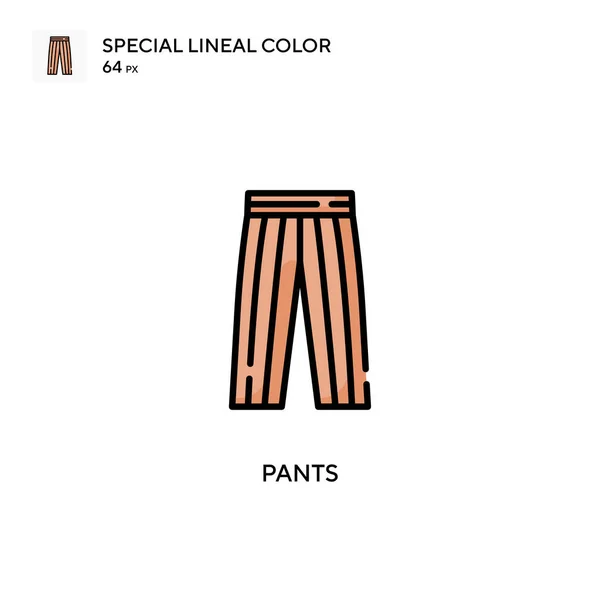 Pantalones Soecial Lineal Icono Vector Color Plantilla Diseño Símbolo Ilustración — Vector de stock