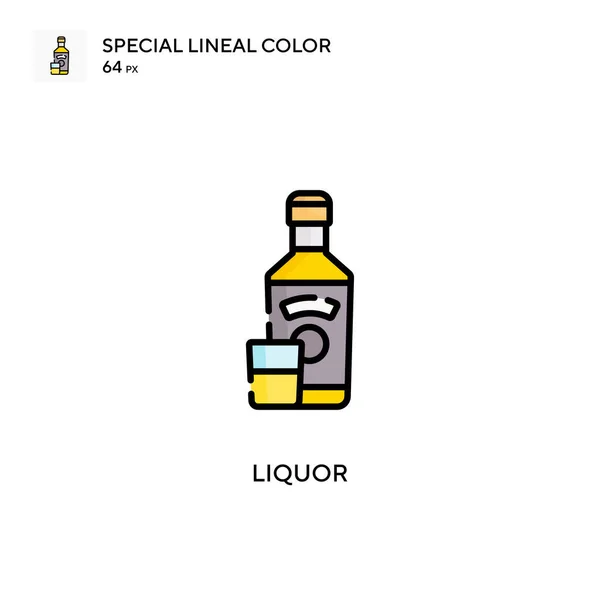 酒体线形彩色矢量图标 Web移动Ui元素的说明性符号设计模板 — 图库矢量图片