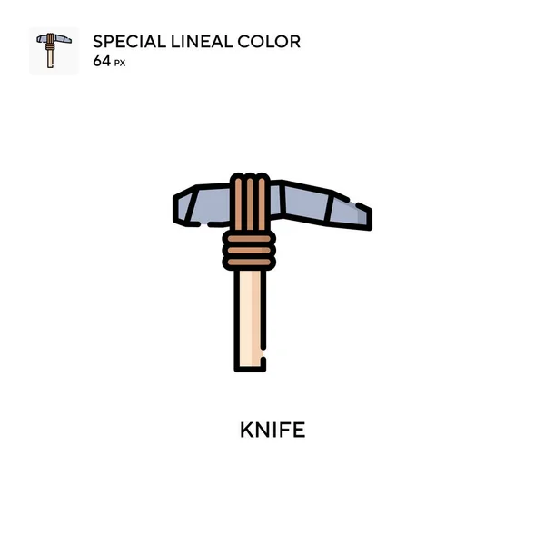 Kniv Soecial Linjal Färg Vektor Ikon Illustration Symbol Design Mall — Stock vektor