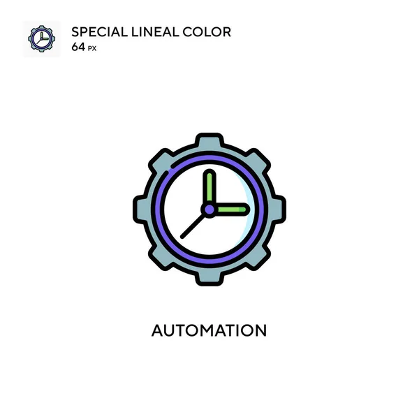 Automatyzacja Soecial Linii Kolor Wektor Ikona Ilustracja Szablonu Projektu Symbolu — Wektor stockowy