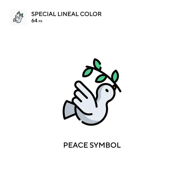 Vredessymbool Soecial Lineal Kleur Vector Pictogram Illustratie Symbool Ontwerp Sjabloon — Stockvector