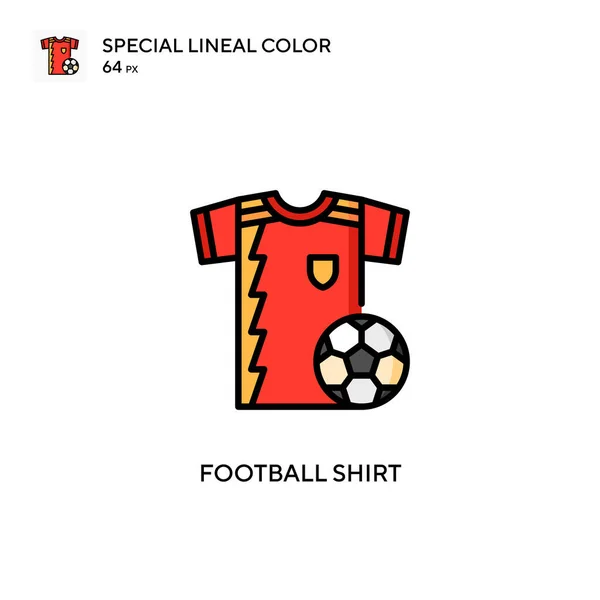 Camisa Fútbol Soecial Lineal Icono Vector Color Plantilla Diseño Símbolo — Archivo Imágenes Vectoriales
