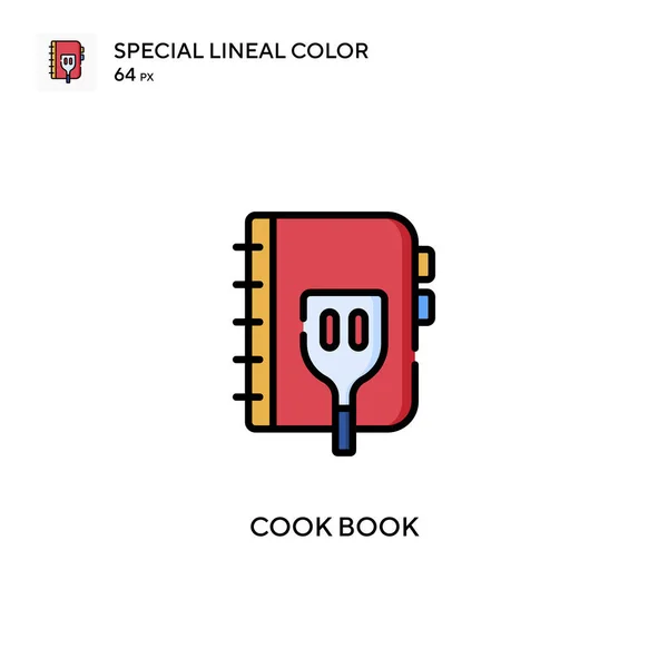 Иконка Цветового Вектора Кулинарной Книги Шаблон Оформления Символов Иллюстрации Веб — стоковый вектор