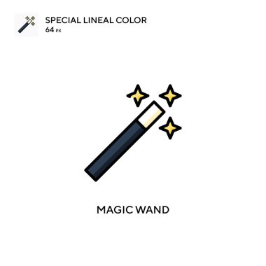 Sihirli soecial lineal renk vektör ikonu. Web mobil UI ögesi için resimleme sembolü tasarım şablonu.