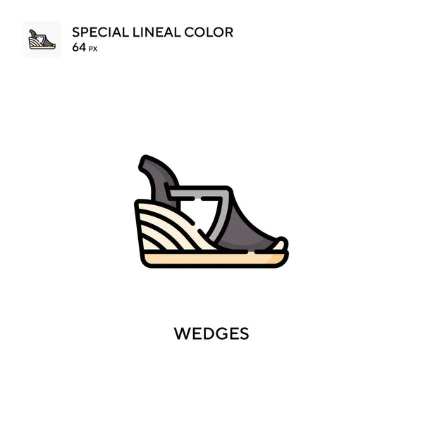 Wedges Soecial Lineare Farbvektorsymbol Illustration Symbol Design Vorlage Für Web — Stockvektor