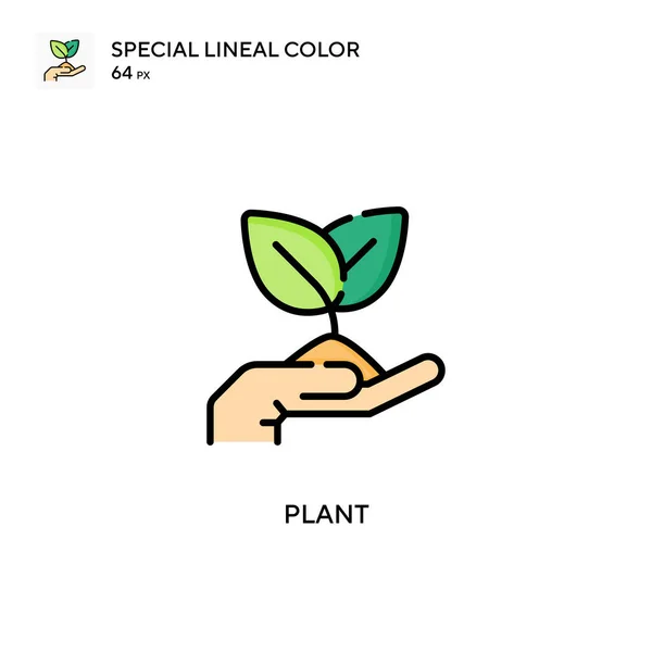 Planta Icono Vector Color Lineal Soecial Plantilla Diseño Símbolo Ilustración — Vector de stock