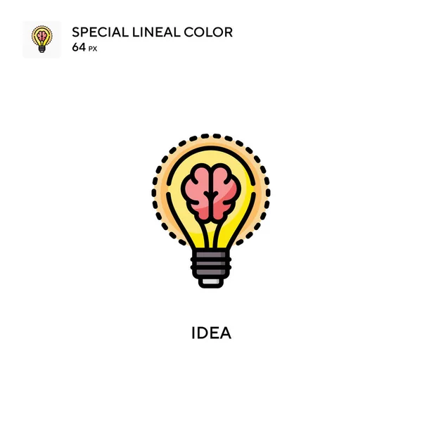 Idea Soecial Icono Vector Color Lineal Plantilla Diseño Símbolo Ilustración — Vector de stock