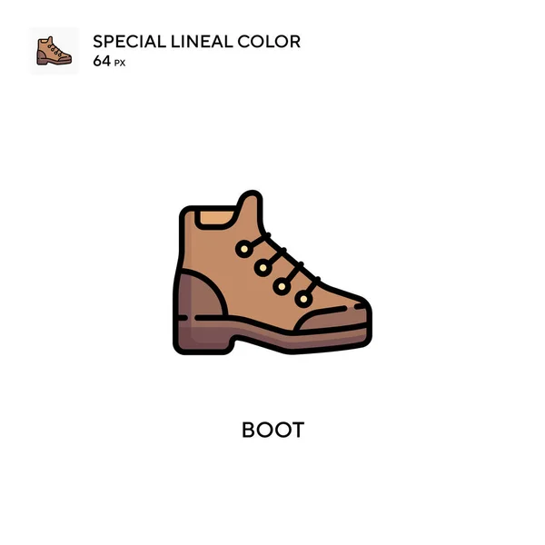 Boot Soecial Lineal Color Vector Icon Illustration Symbol Design Template — Stock Vector