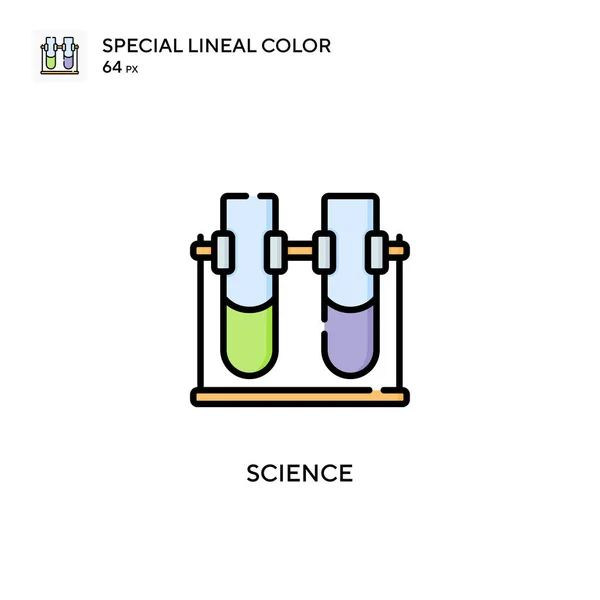 Ciencia Soecial Icono Vector Color Lineal Plantilla Diseño Símbolo Ilustración — Vector de stock