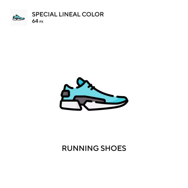 Koşu Ayakkabıları Soecial Renk Vektör Simgesi Web Mobil Ögesi Için — Stok Vektör