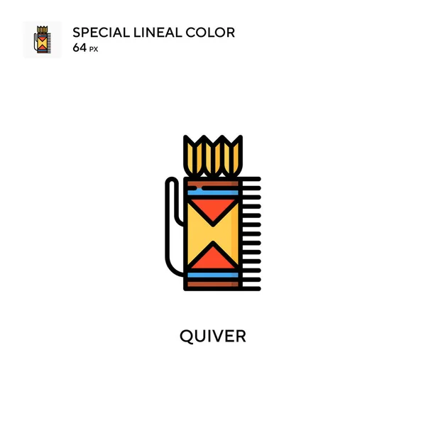 Quiver Icono Vector Color Lineal Soecial Plantilla Diseño Símbolo Ilustración — Vector de stock