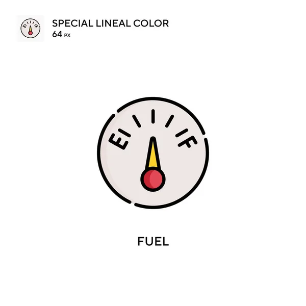 Combustible Icono Vector Color Lineal Social Plantilla Diseño Símbolo Ilustración — Archivo Imágenes Vectoriales