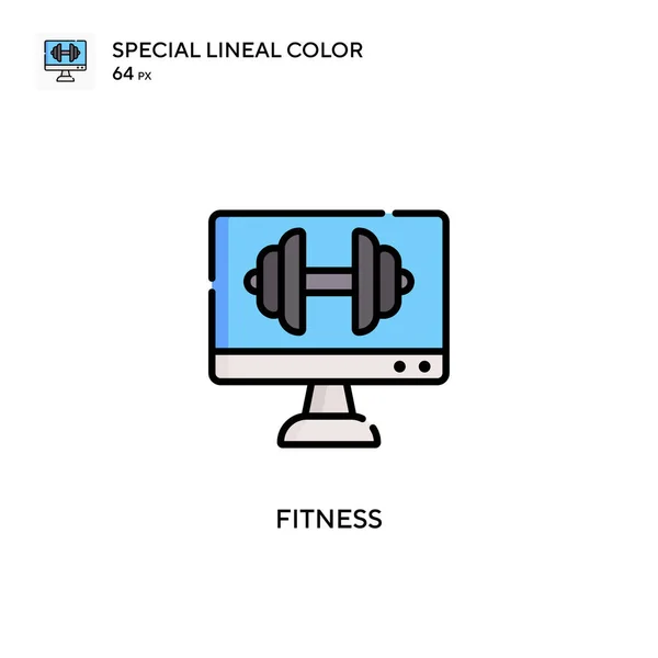 Fitness Soecial Lineáris Szín Vektor Ikon Illusztráció Szimbólum Design Sablon — Stock Vector