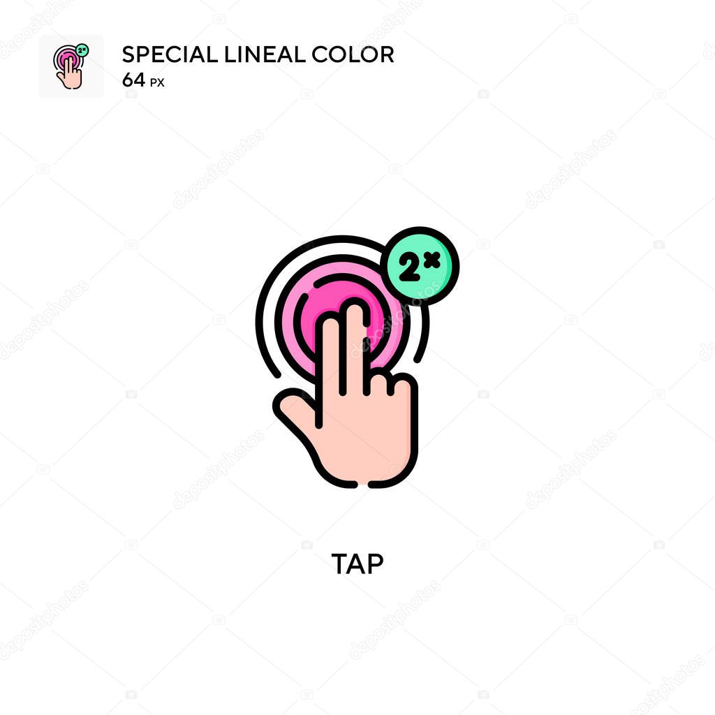 Tap soecial lineal color vector icon. Illustration symbol design template for web mobile UI element.