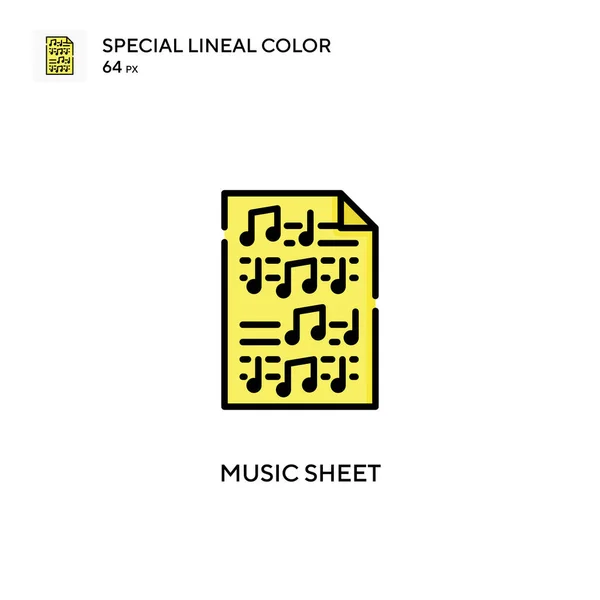 Notenblatt Soecial Lineare Farbvektorsymbol Illustration Symbol Design Vorlage Für Web — Stockvektor