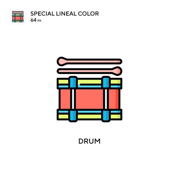 Drum Soecial Lineal 아이콘 디자인 모바일 — 스톡 벡터