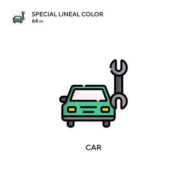 Coche Soecial Icono Vector Color Lineal Plantilla Diseño Símbolo Ilustración — Vector de stock